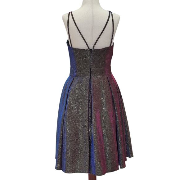 NWT Women's Short Iridescent Sparkle Dress Color Changing - Picture 3 of 5
